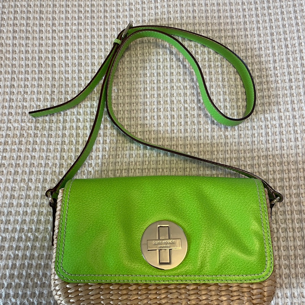 Kate Spade Meadowsweet Park Bradford Rattan Wicker Crossbody Bag